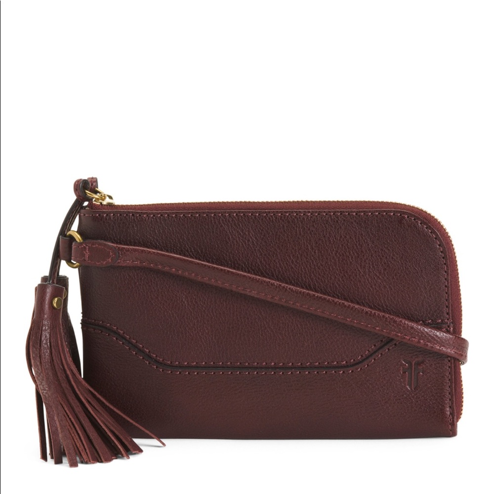 Frye Paige leather wristlet